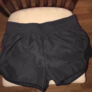Dark gray/black active shorts